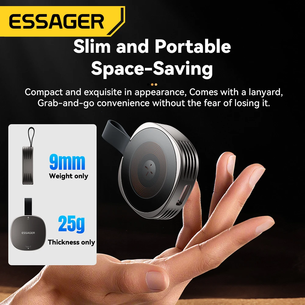 Essager Magnetic Wireless Charger for Apple Watch, USB-C Portable Fast Charging 3