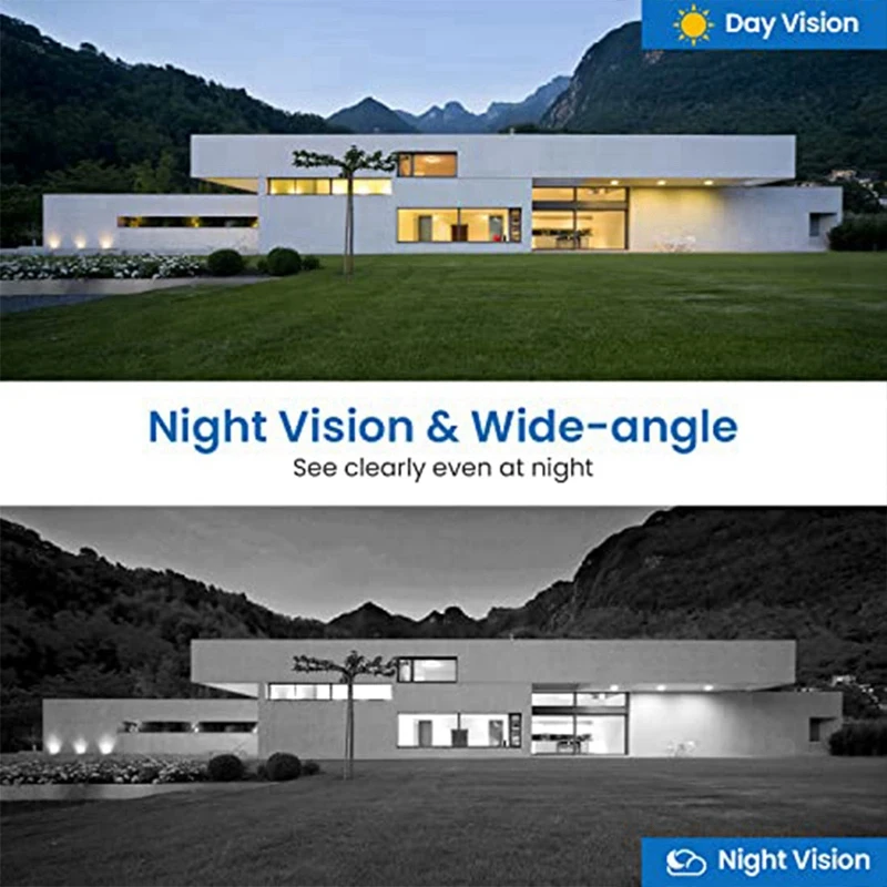 Smart Video Doorbell Camera With Chime Doorbell Camera Black AI Smart Human Detection, Cloud Storage, HD Live Image