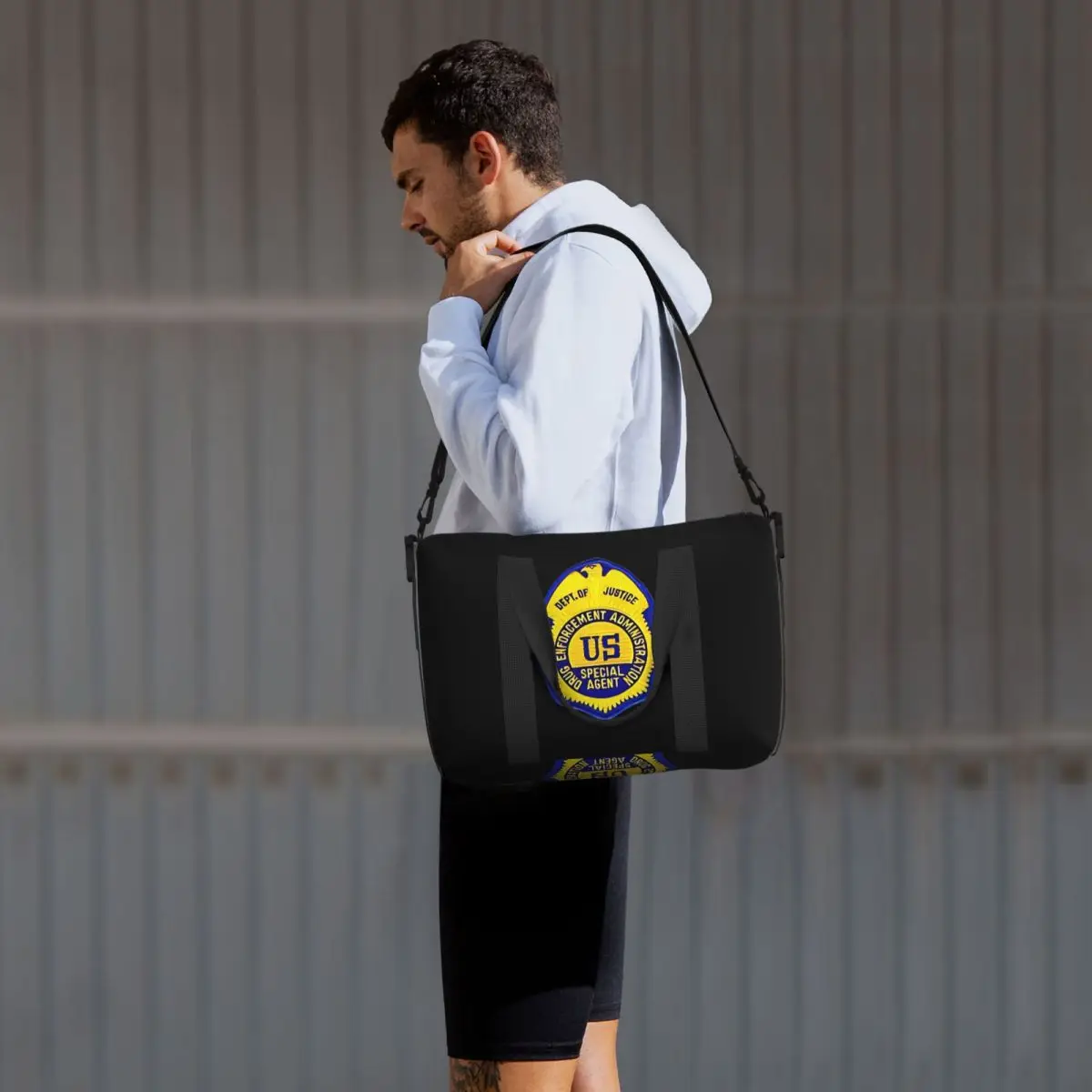 

Мужская дорожная сумка для спортзала DEA Special Agent, большая водонепроницаемая сумка на заказ, оригинальная повседневная спортивная сумка