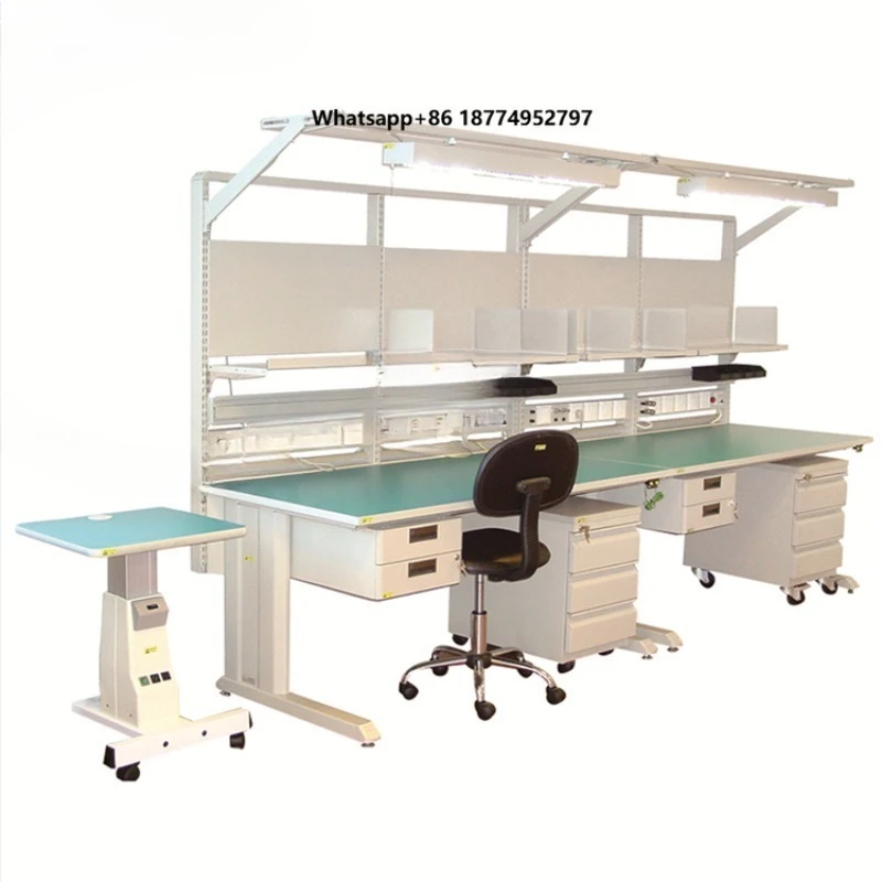 Portable Anti-Static Workstation Workshop Assembly Line Workbench with Drawer for Woodworking ESD Workbench