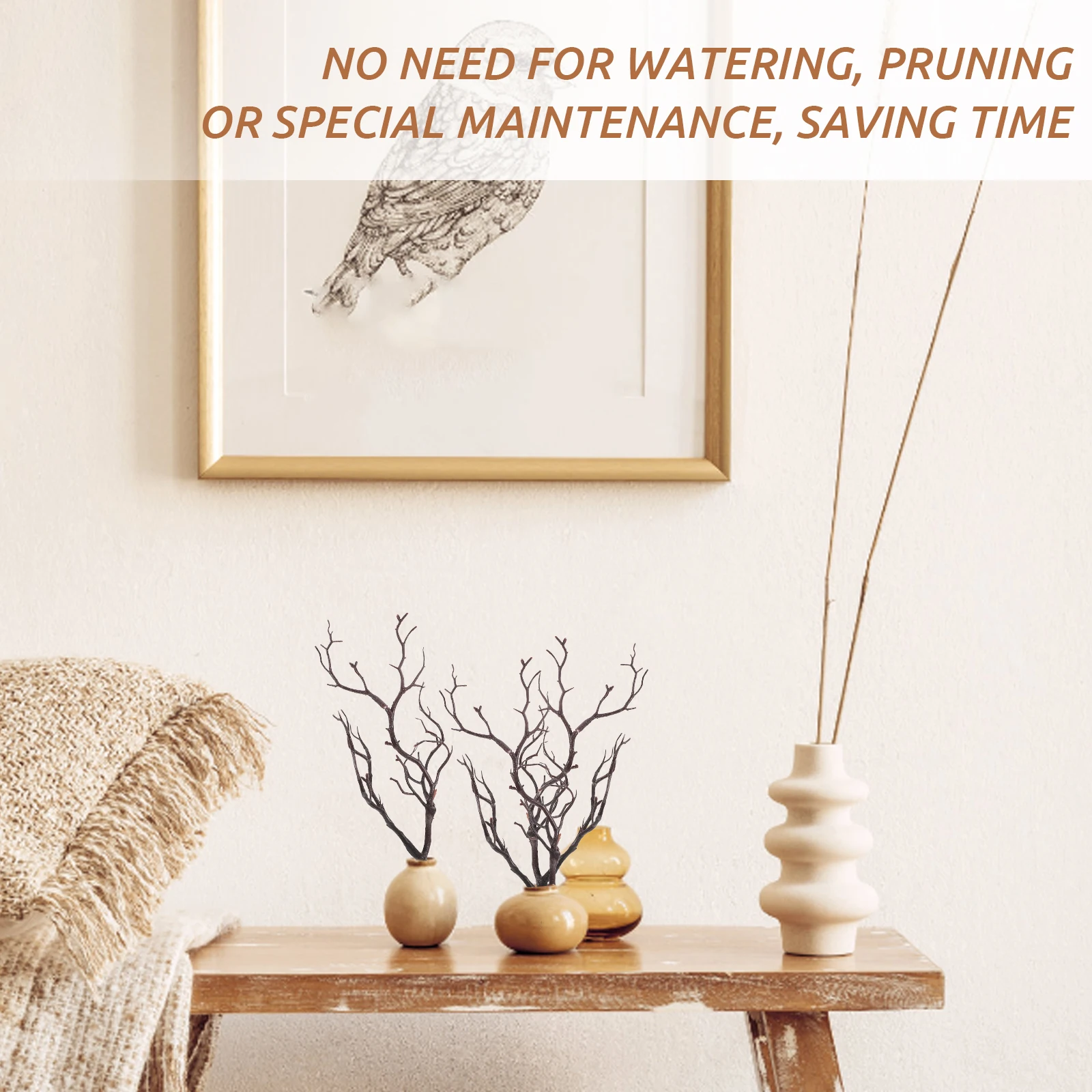 

5pcs Simulation Branches Decor Artificial Twig For Home Garden Party Decoration Fake Tree Branches Diy Craft Vase Filler Event