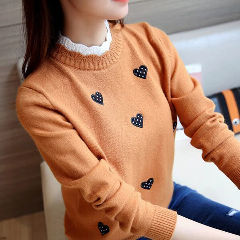 Autumn 2024 New Women\'s Sweater Base Shirt Women\'s Fashion Knitted Long Sleeve T-Shirt Top Trend