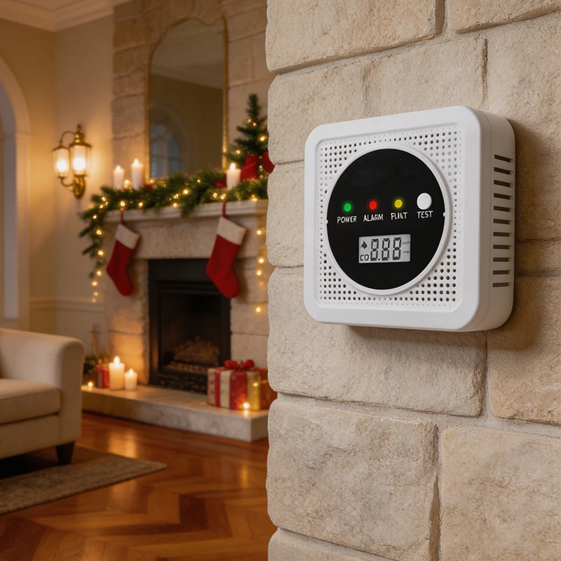 2-in-1 Smoke and Carbon Monoxide Detector, with LED Display, Powered by Carbon Monoxide Alarm Battery, Suitable for Home Use and