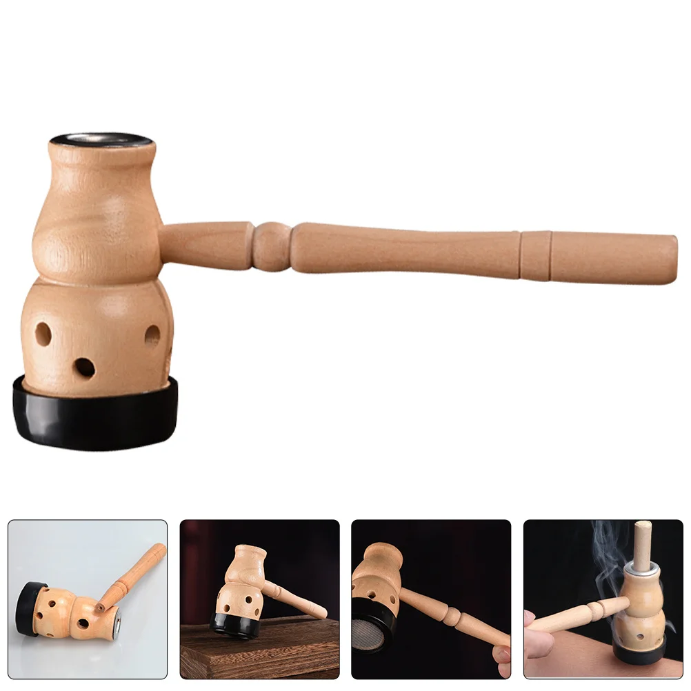 

Handheld Gourd Moxibustion Box Solid Wood Moxa Stick Burner Mugwort Tool Home Spa Health Moxibustion Instrument Portable Moxa