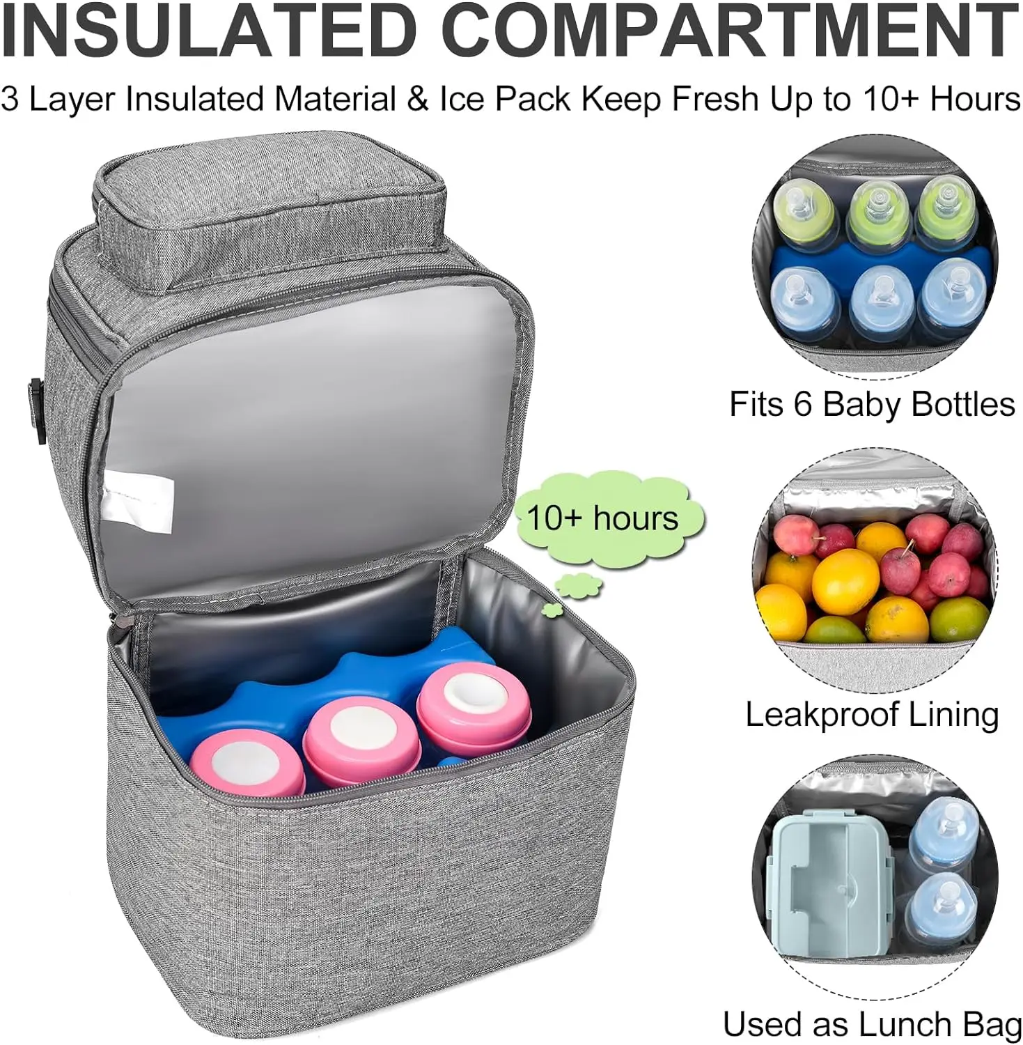 Folding Large-capacity Breast Milk Storage Portable Crib Bed Baby Backpack Female Mommy Outting Bag Mummy Bag Insulation Bag