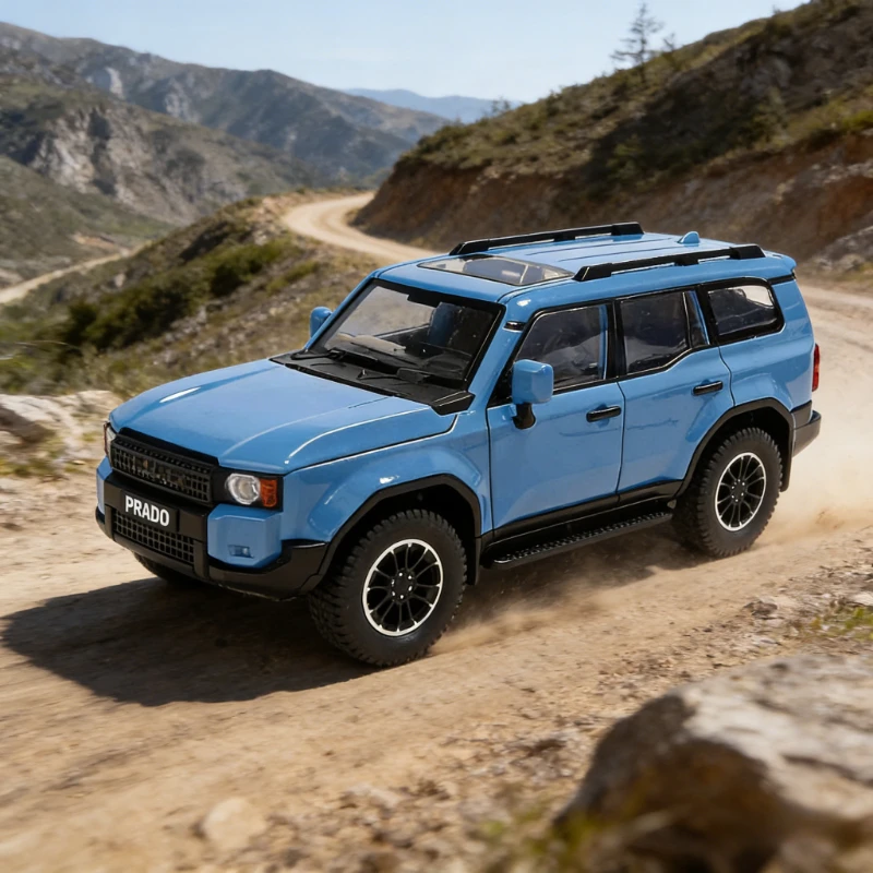 

1:24 Prado SUV Alloy Diecast Model Off-road Vehicle Collect Model Ornaments Gift For Friend Boy Display Toy