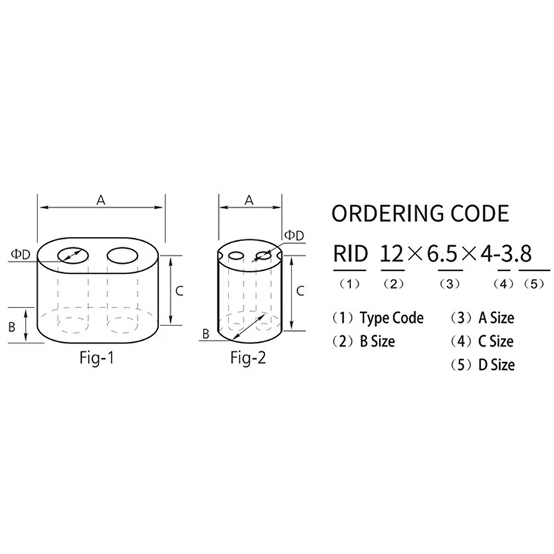 10pcs RF Nickel-zinc Hollow Ferrite Core Double Holes RF Magnet RF Accessories Double-Hole Magnetic Ring  Aperture