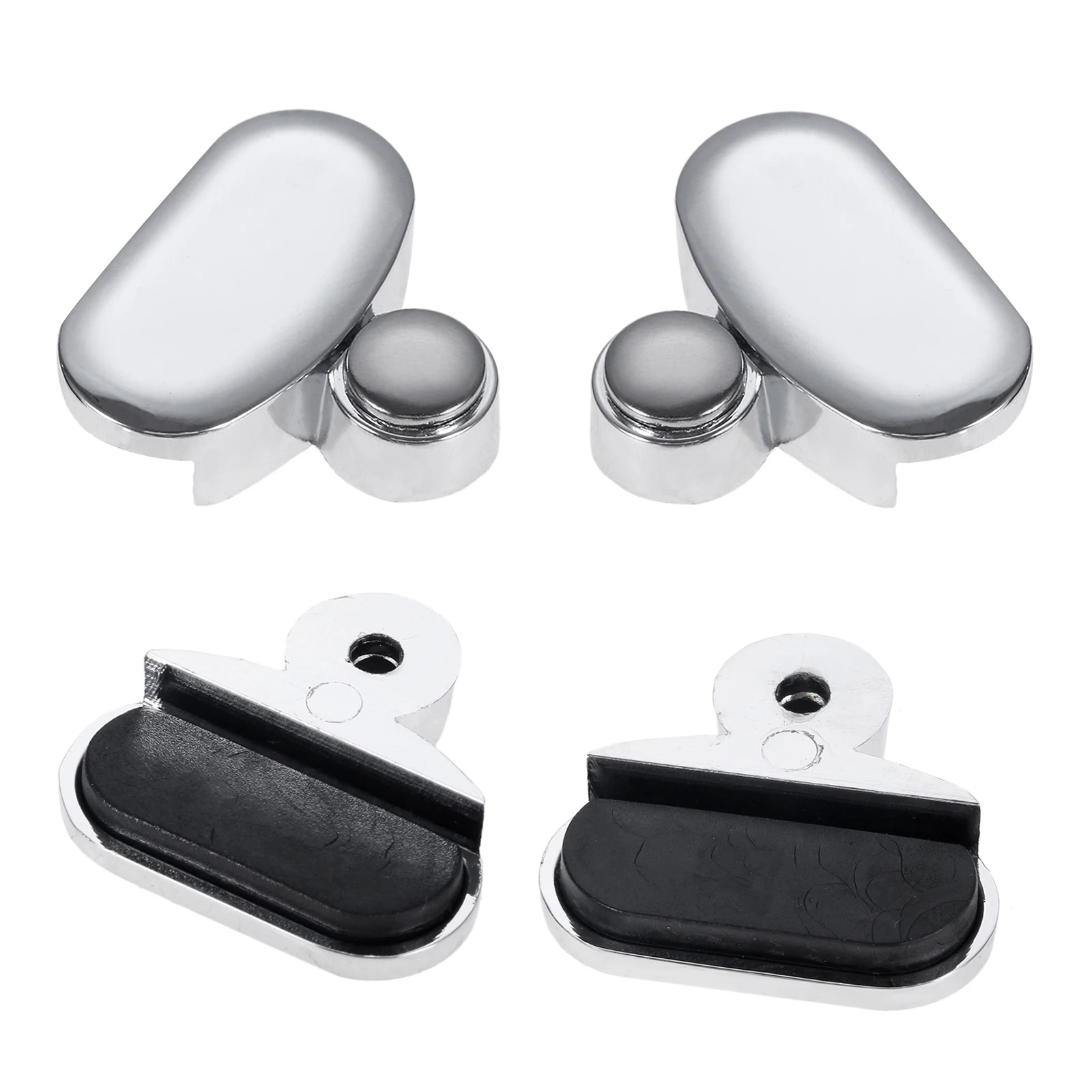 2Pcs Silver Mirror Clips 41x22mm Glass Clamp Bathroom mirror Clip Advertising Plate Fixed Accessories Zinc Alloy