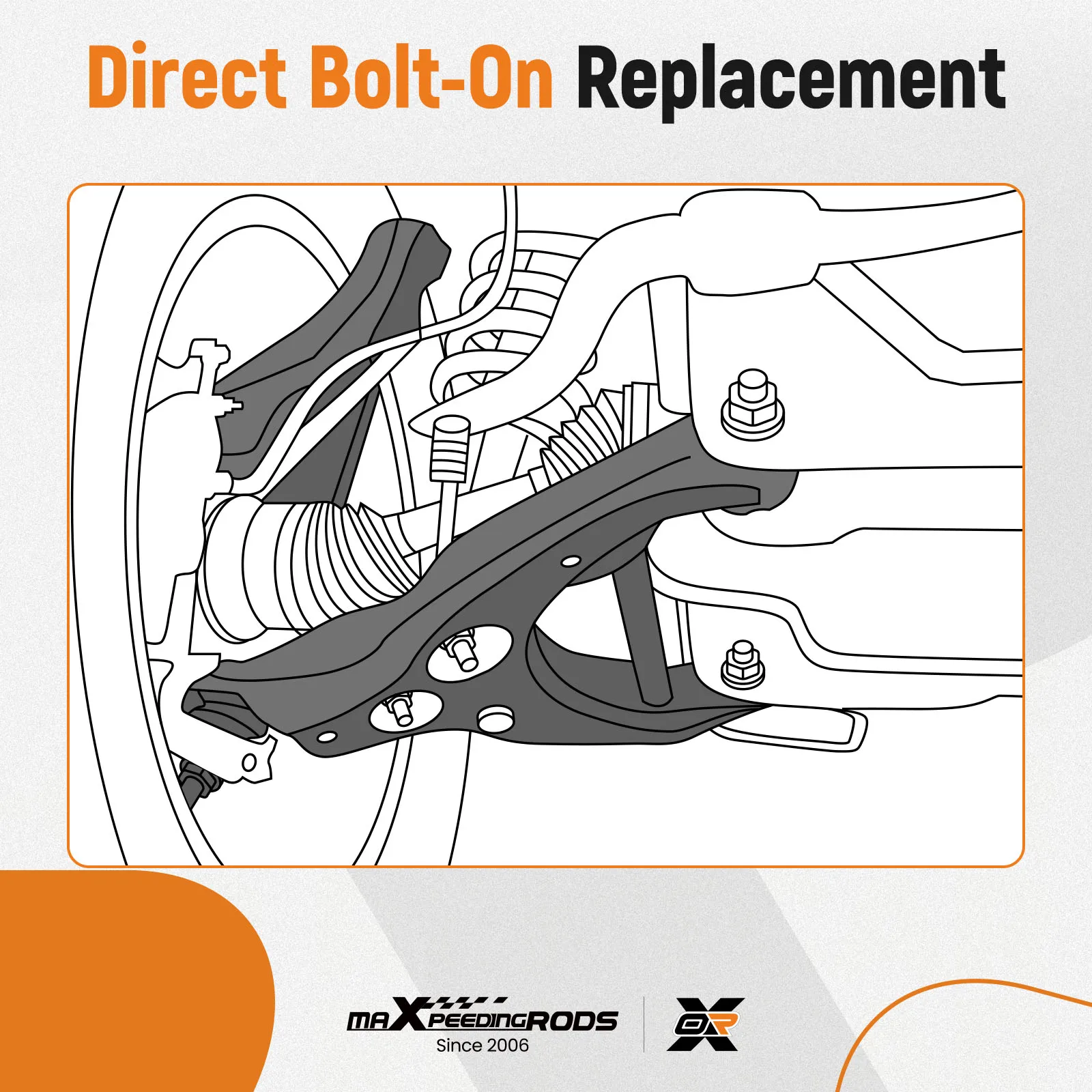 Kit de brazos de control superiores delanteros con casquillo de PU para Silverado Sierra 1500 2007-2013