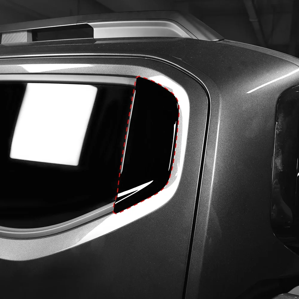 

For Kia TASMAN 2025 2026 2PCS Black Carbon Fiber ABS C-Pillar Cover Trim Exterior Sticker Accessories LHD/RHD