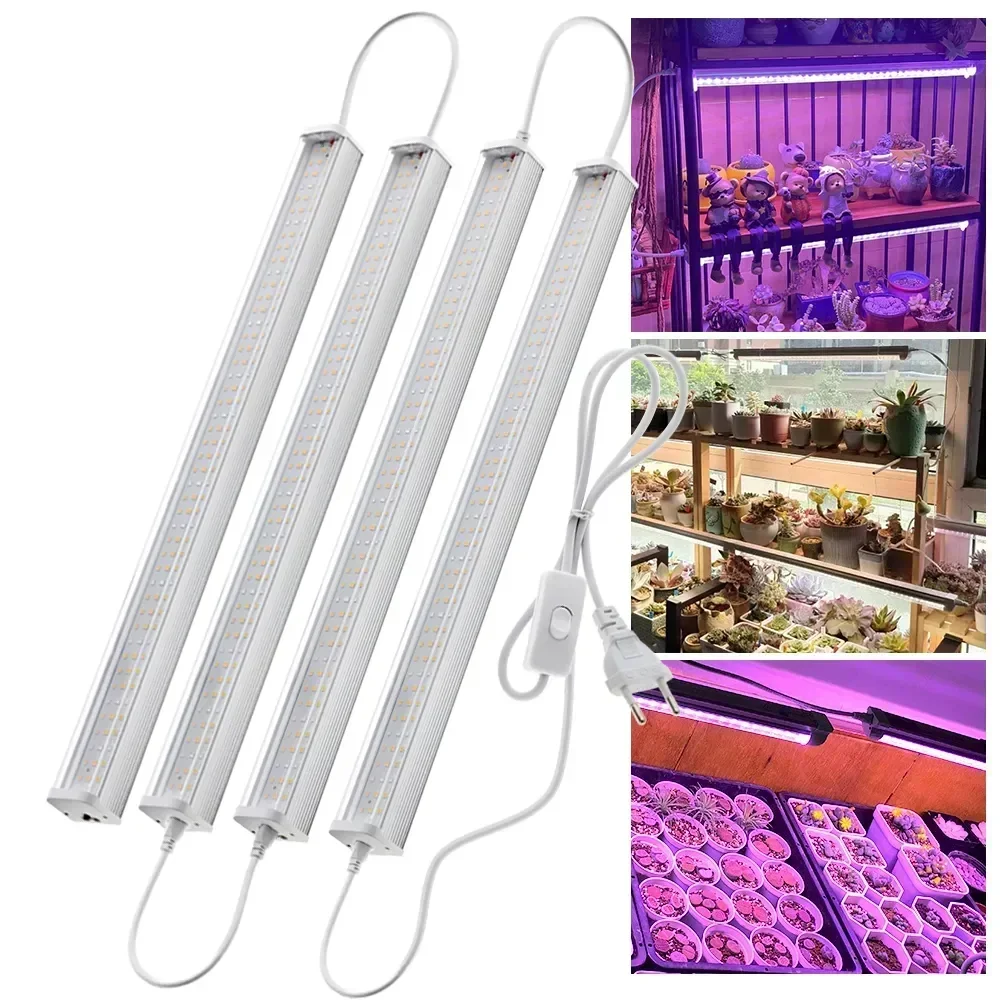 Luces LED de espectro completo para cultivo de plantas de invernadero, luz de relleno de flores vegetales, lámparas de cultivo sin suelo, novedad, 1/2/4/6 piezas