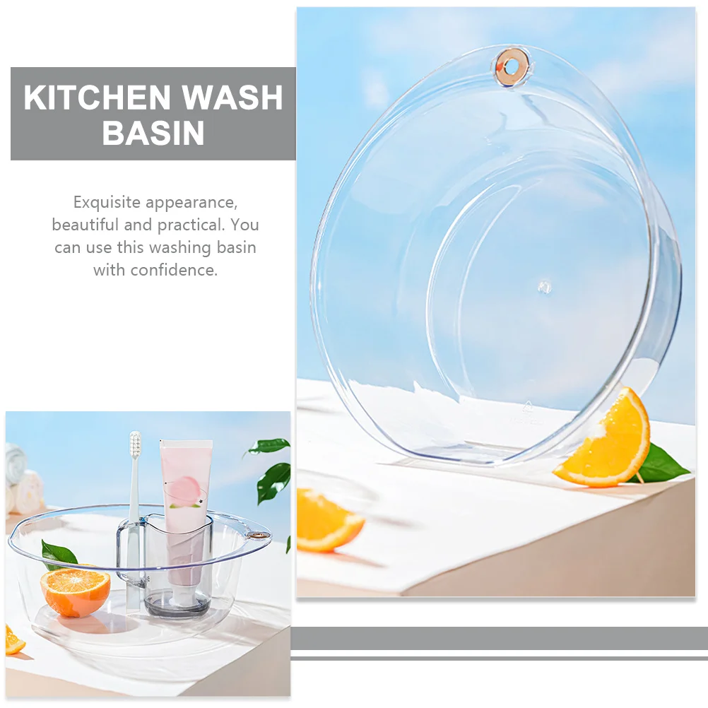 

Plastic Multi-Use Thickened Wash Basin Large Capacity for Face Clothes Kitchen Bathroom Foot Soaking Washing Tub