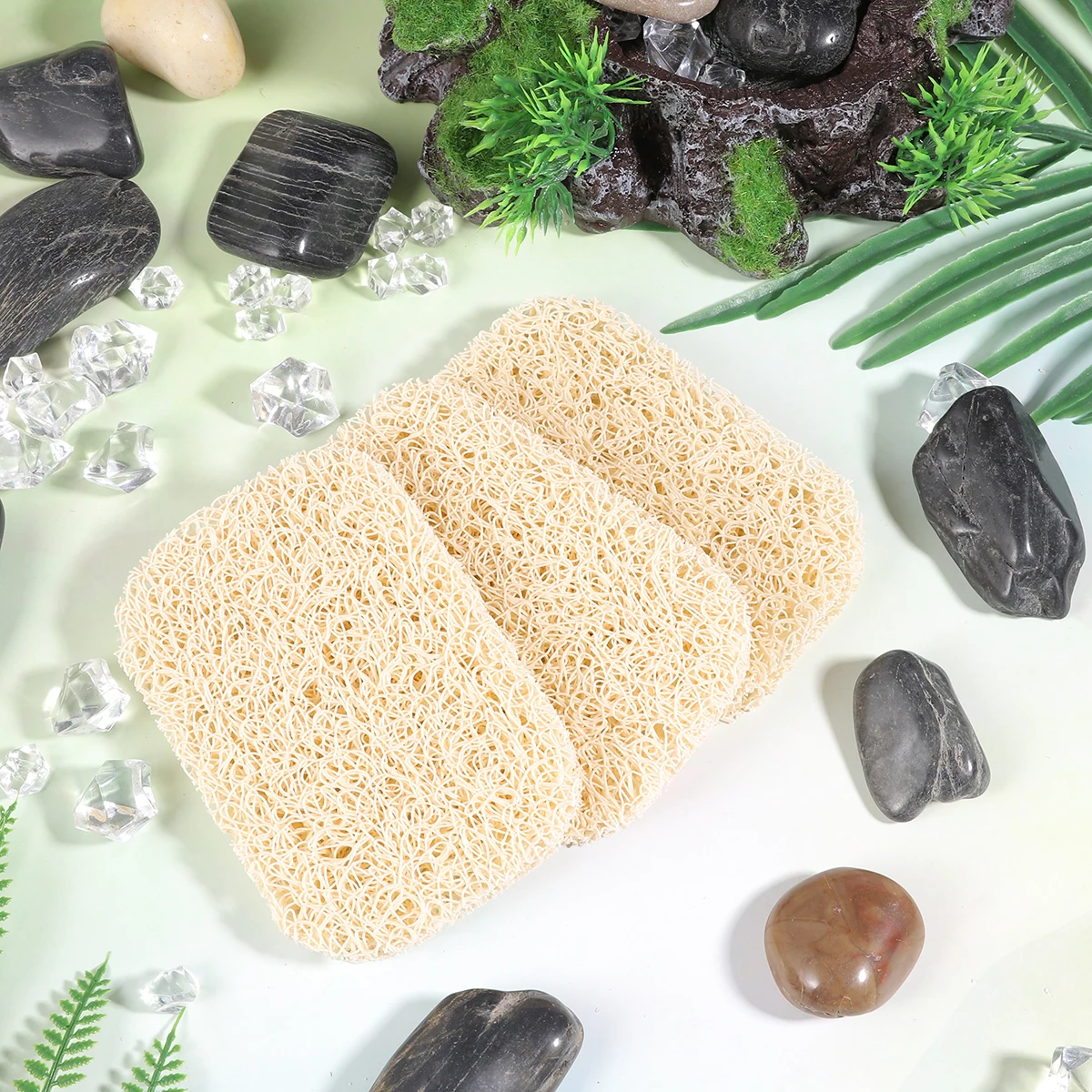 

10pcs Nonslip Pvc Saver Holder Leachate Cushion Dish Drying Mat For Bathroom Kitchen Beige Soap Dish Holder Bar Soap