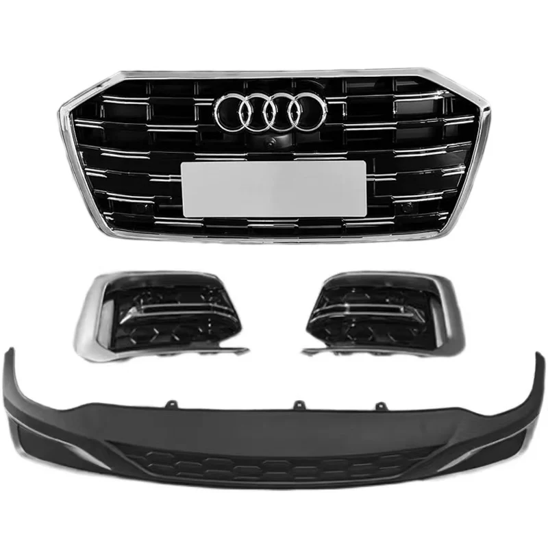 

Suitable for Audi A6L modified 24 dynamic medium mesh lower grille fog light frame, original rear bar deflector tail lip
