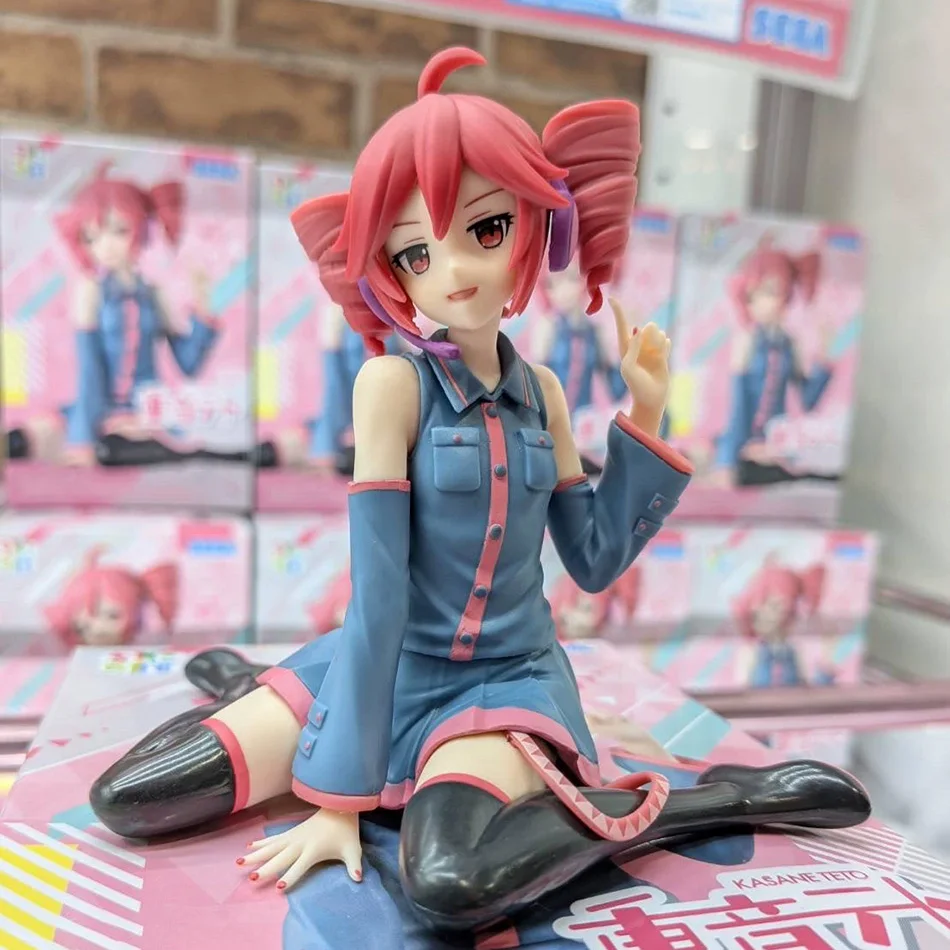 Original echte SEGA Utau Kasane Teto Premium Chokonose Actionfigur PVC-Modell Sammlung Anime-Figur Geburtstagsgeschenk