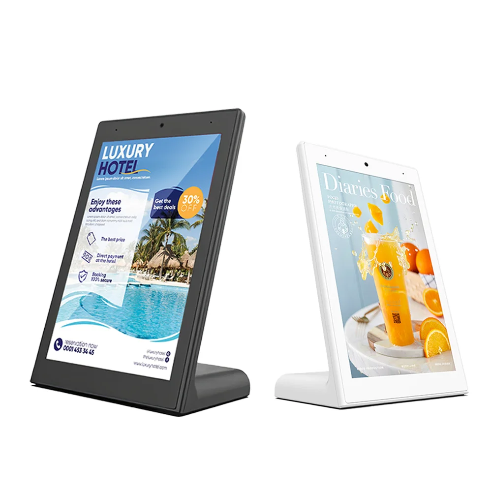 Metro al por menor de la exhibición de la publicidad de la pantalla táctil de la señalización digital LCD del escritorio de la tienda del restaurante de la tableta