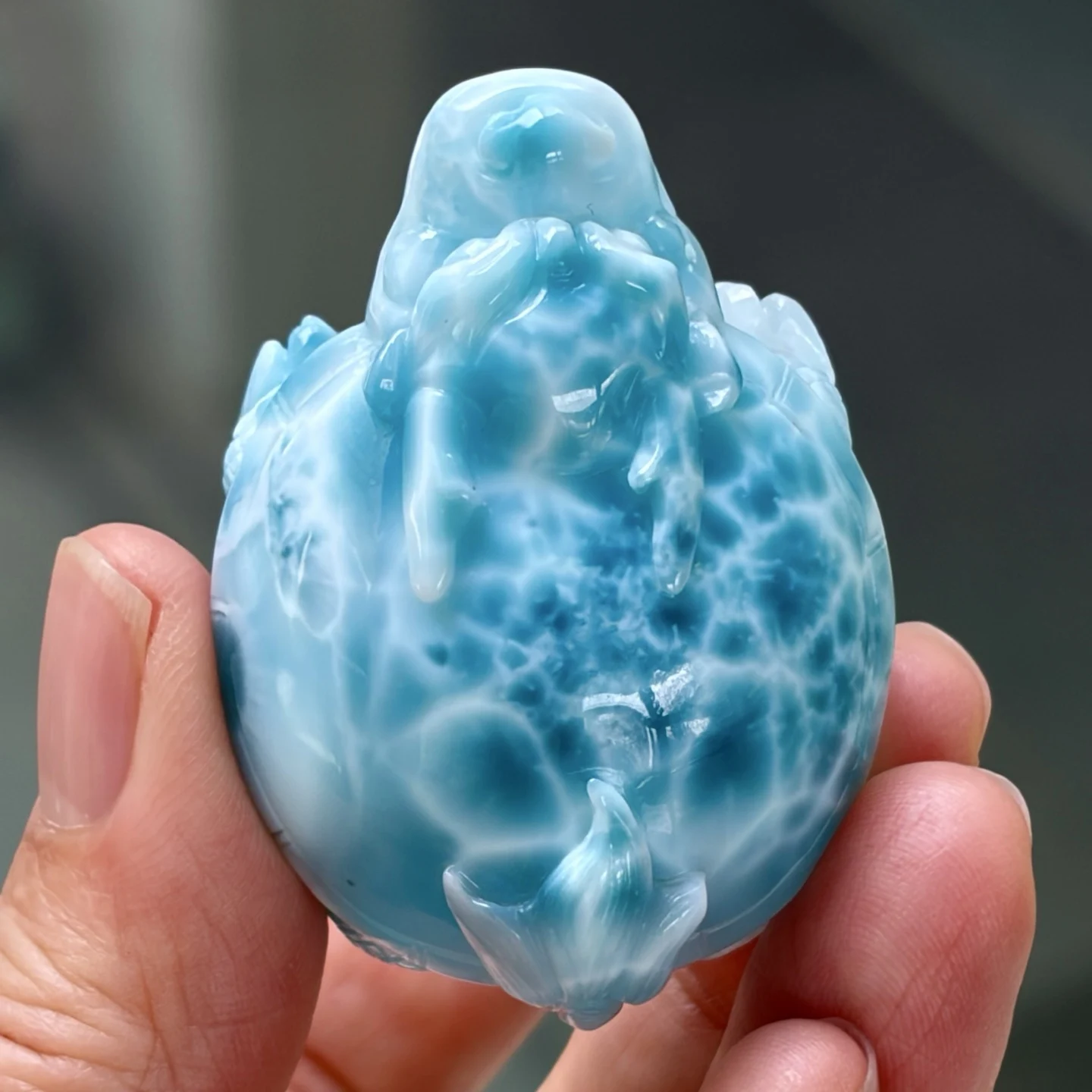 Natural Blue Larimar Pendant Women Men Larimar 50.6/36.5/22.6mm Necklace Fashion Jewelry Gemstone AAAAAA