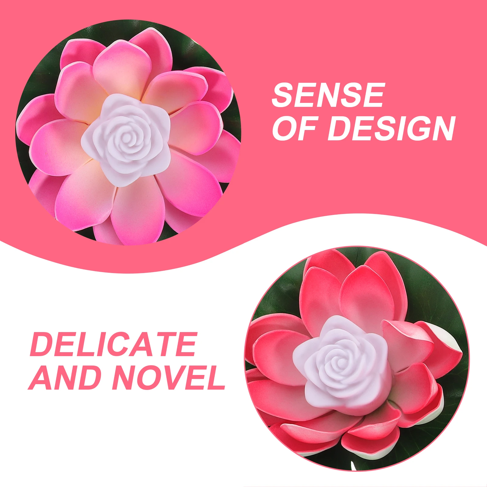 

LED Flower Waterproof Decorative for Pond Pool Garden Supplies Landscape