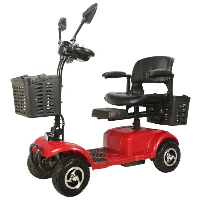 Electric Mobility Scooter Foldable Travel 4 Wheels Elderly Electric Scooter Disabled Handicapped Mobility Scooter For Seniors