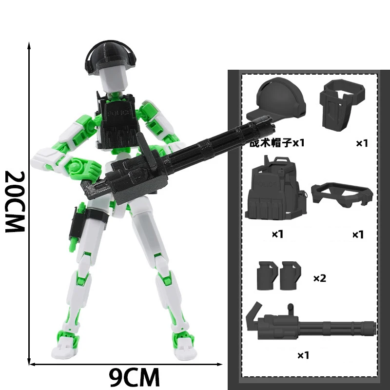 Soldados militares13 figuras de ação t13 figura 3d impresso multi-articulado móvel sorte 13 figura de ação manequim diy montagem brinquedos