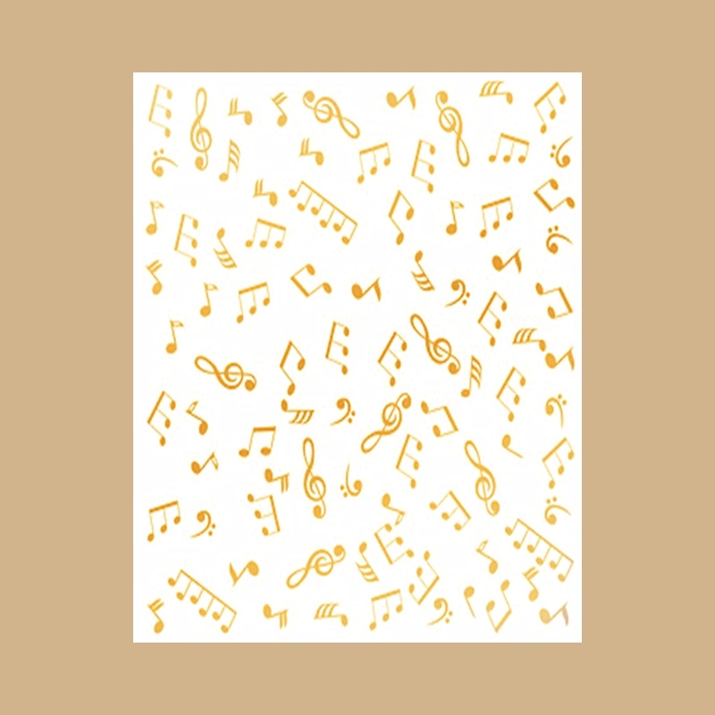 

Hot Foil Plate Flowing Notes Music Background Christmas Cutting Dies Scrapbooking Frames Card Craft No Clear Stamp