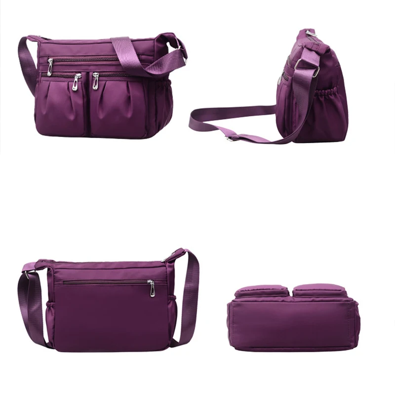 Umhängetasche für Damen, wasserdichte Tragetasche, lässige Nylon-Geldbörse, Handtasche, RFID, leichte Umhängetasche – Detail 32