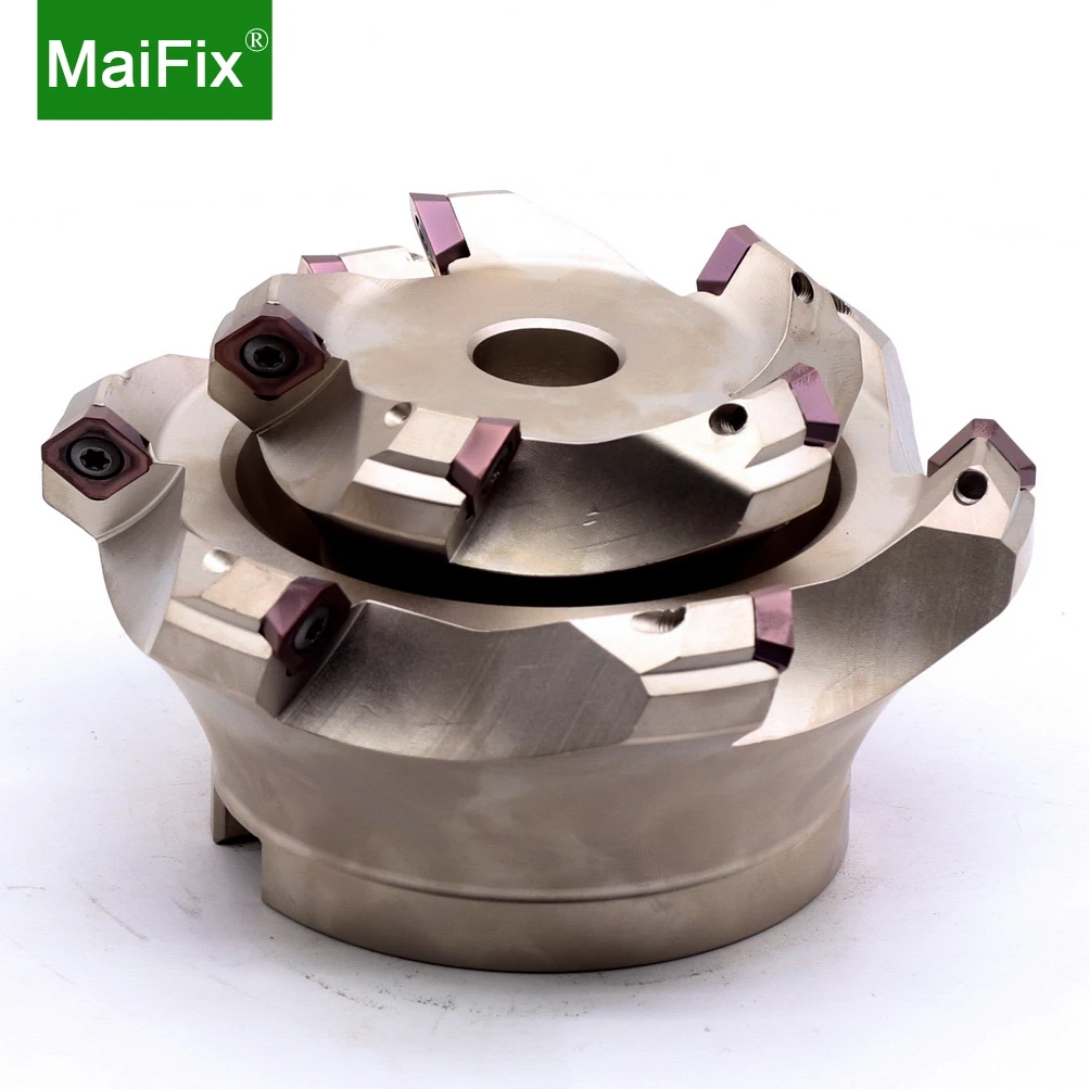 MaiFix KM12 50-4T 63-4T Clamped Fast Feeding Alloy CNC Tools for SEKT1204 Insert Face End Milling Cutter