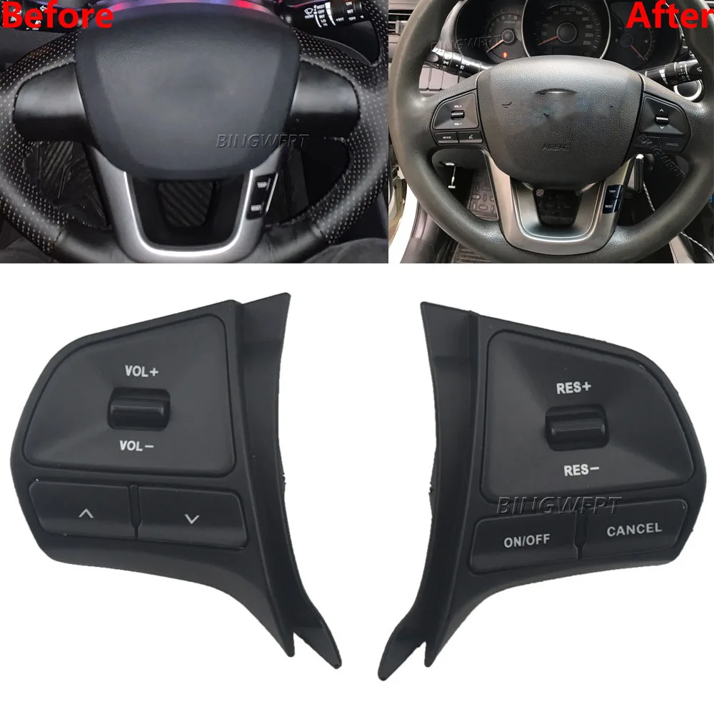 

For KIA Rio 2011 2012 2013-2016 Multifunctional Steering Wheel Control Button Audio Phone Volume Switch for BT Car Accessories