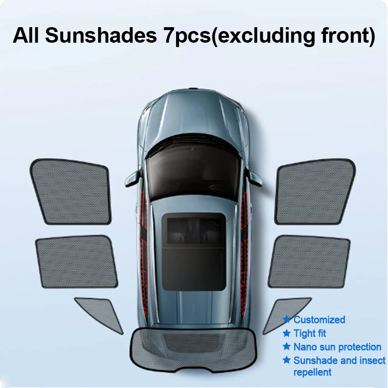 Auto Zonnescherm Voor Mercedes Benz GLE W167 2020-2024 Voorruit Gordijn Zijruit Schaduw Mesh Gordijn Protector Accessoires
