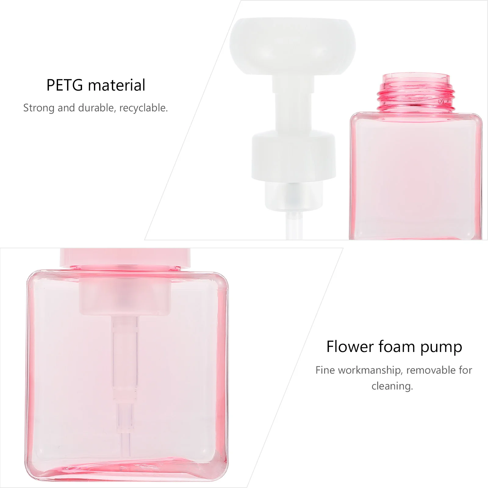 

250 Ml Sparkling Bottle Flower-shaped Facial Mousse Travel Foam Hand Soap Body Wash Petg Material Washing Shower Gel Foaming