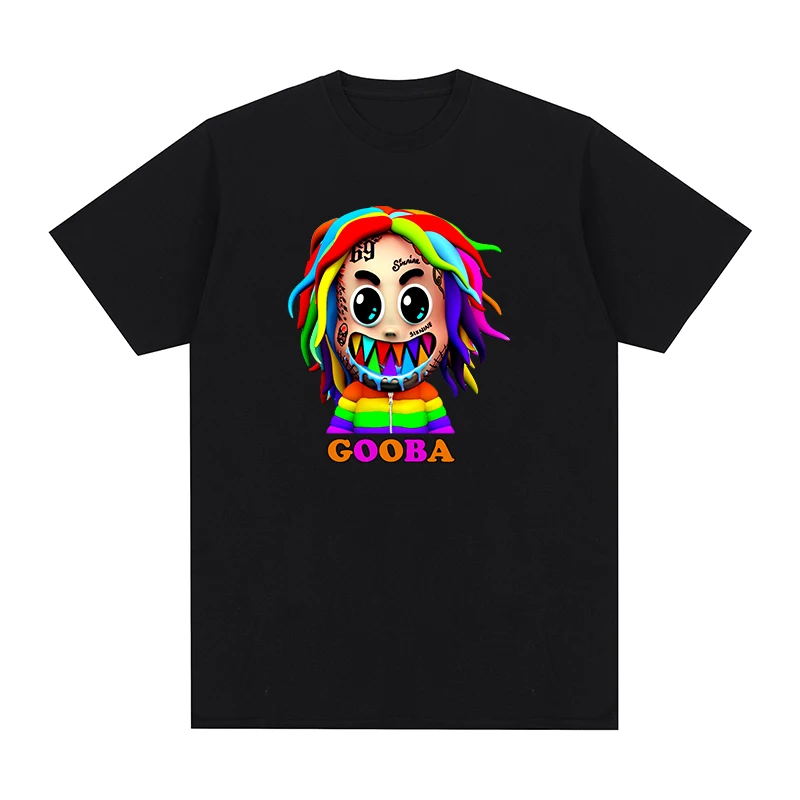 

Футболка 6ix9ine Gooba в стиле хип-хоп, футболка рэпера, хлопковая Мужская футболка, новые мужские футболки Wo, мужские топы