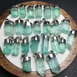 Natural Raw Beryl Pendant Jewelry For Women Man Healing Crystal Beads Energy Stone Reiki Gemstone 1PCS