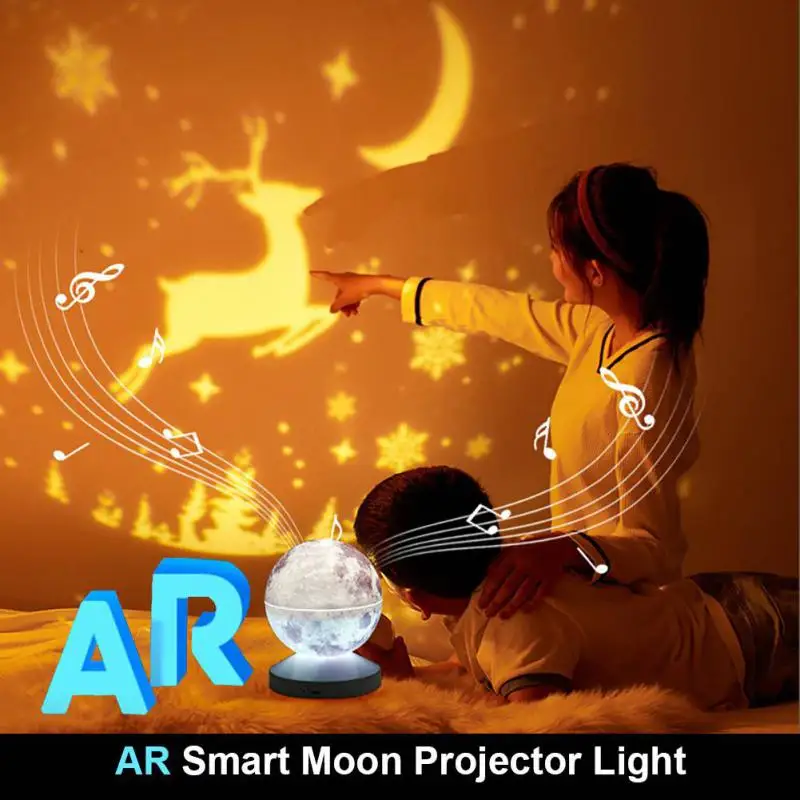 

Smart AR Star Projector Galaxy Lamp Sky Light 6 Colors Romantic Dreamy Starry Sky Moon Kids Gift Home Bedroom Decoration