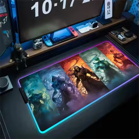 RGB Mouse pad Magic Skeleton Master gaming mats desk mat rubber anti-slip LED glow Gaming keypad mousepad gamer pc accessories