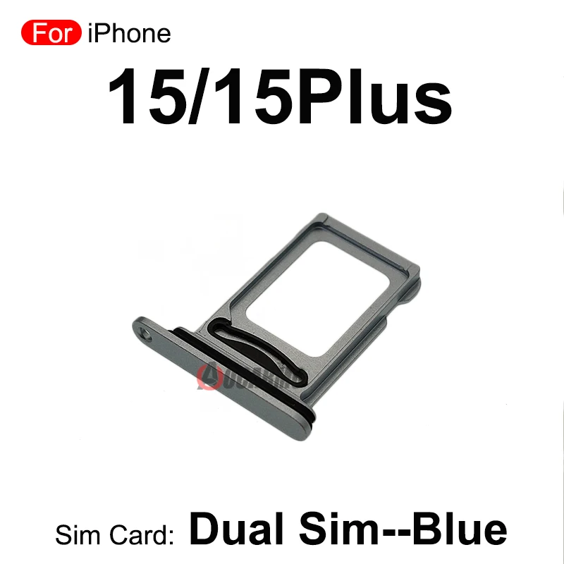 For iPhone 15 15PLUS Dual SIM Card Sim Tray Slot Black Blue Green Yellow Pink Replacement Parts