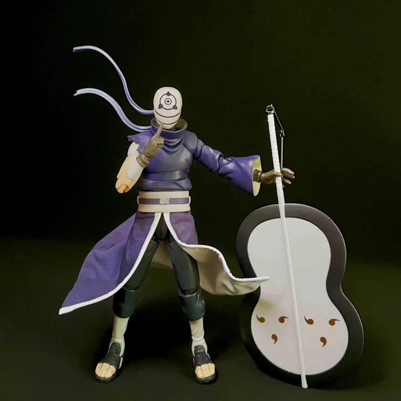 1/12 Maßstab Naruto Uchiha Obito Japanische Ninja-Anime-Männerkleidung für SHF 6'' Actionfigur Soldaten-Szenenrequisiten