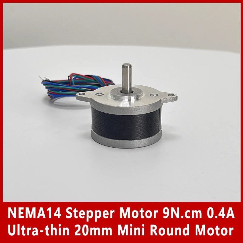 NEMA14 Two -phase Four-wire Stepper Motor Ultra-thin 20mm step angle 1.8° 9N.cm 0.4A Mini Round Motor