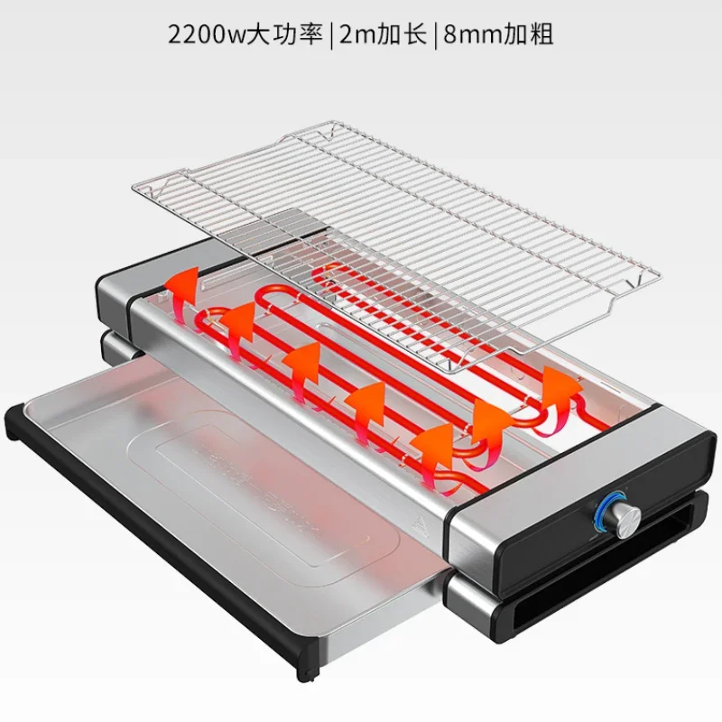 Barbecue Plate, Electric Grill Plate, Household Boat Machine, Indoor Smokeless Electric Grill, Kitchen Electric Bbq