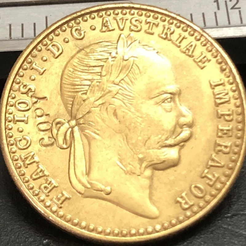 1915 Austria - Habsburg 1 Ducat - Franz Joseph I Gold copy coin - Image 2