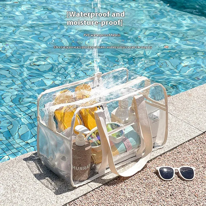 Transparente Aufbewahrungstasche mit Reißverschluss und Griff, Großer Reiseorganizer für Zuhause und Unterwegs, Langlebiges und Praktisches Design – Detail 15