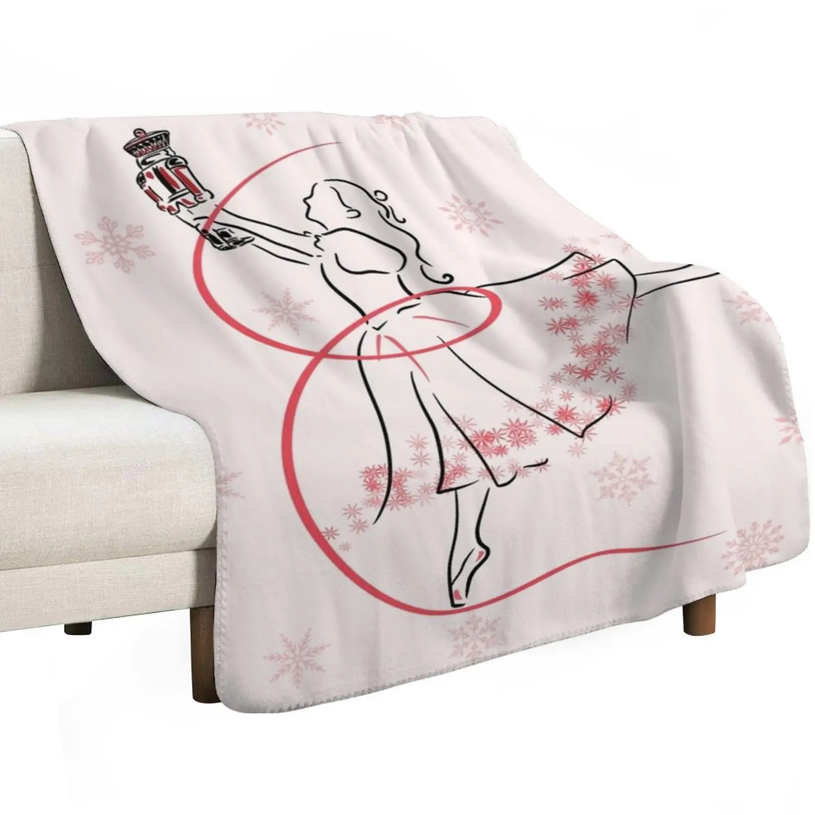 The Nutcracker Ballet and Clara Christmas Holiday Dance Throw Blanket Faux Fur Soft Warm Blanket for Bed