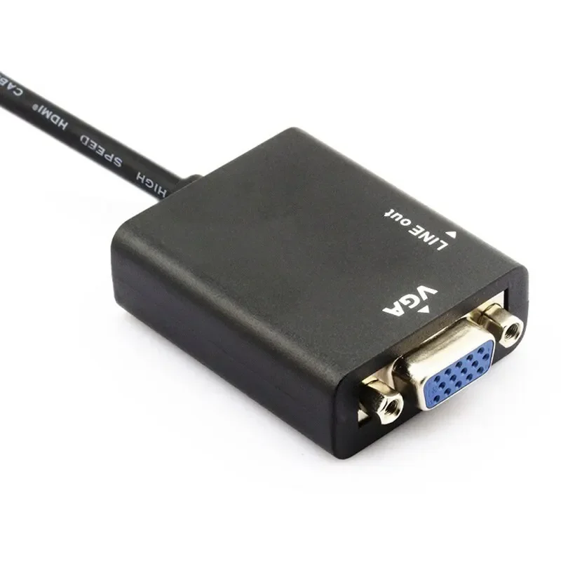 Male To VGA Female Converter Adapter HDMI TO VGA With Audio HDTV Port HDMI To VGA Output 1080P HDTV Audio TV  HDTV Video