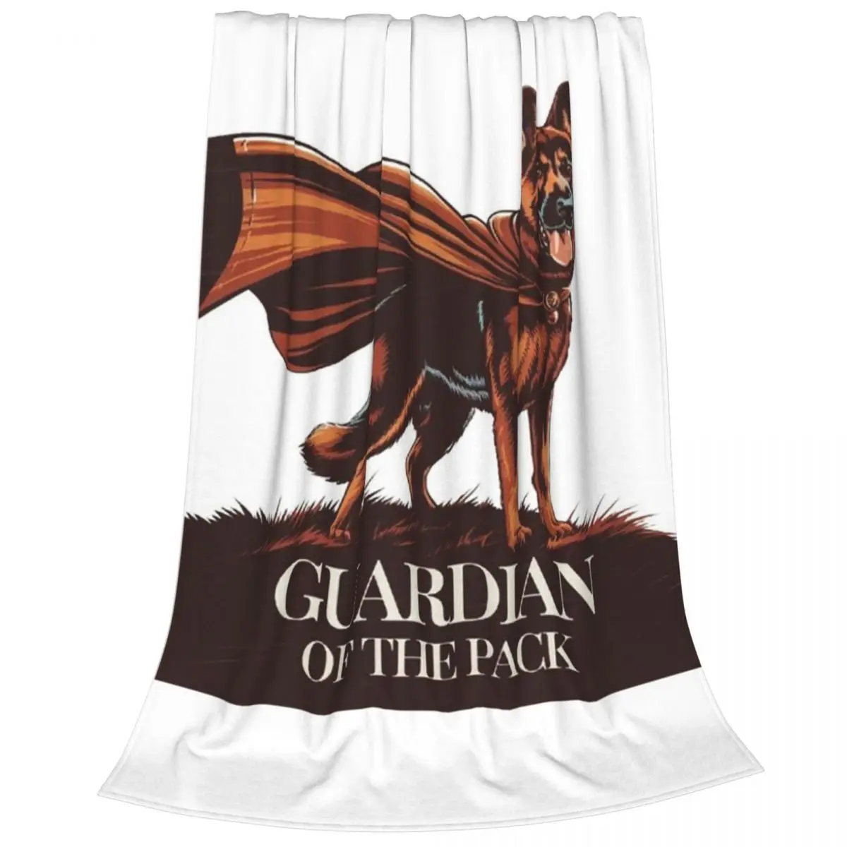 Heroic German Shepherd With Flowing Cape Blankets Fleece Lightweight Sofa Throw Blankets For Home Bedroom Throws Bedspread Quilt