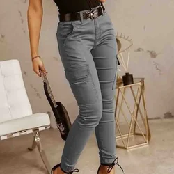 Nowa wiosna jesień Slim Casual Cotton Green Khaki Woman Pant Pencil Fashion Workwear Pants Women Cargo Trousers Women 26211