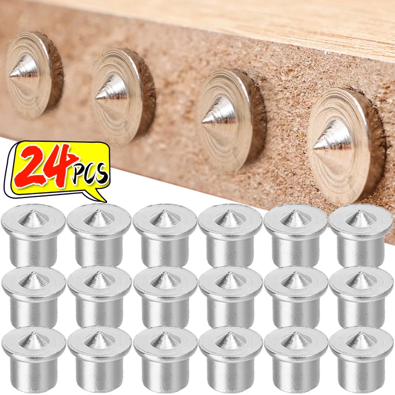 8/24PCS Dowel Aid Tenon Center Punch Hole Set Dowel Drill Centre Points Pin Locator Woodworking Tools Transfer Plugs 6/8/10/12mm