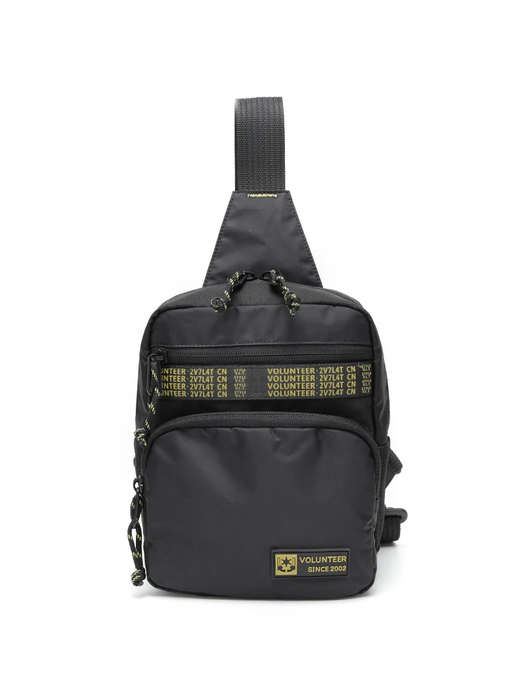 Sacos de Ombro dos homens voluntários 2023 Novo Oxford Pano Elegante Multi-bolso Casual Sólidos Viagem Outdoor Crossbody Sacos 1820-04