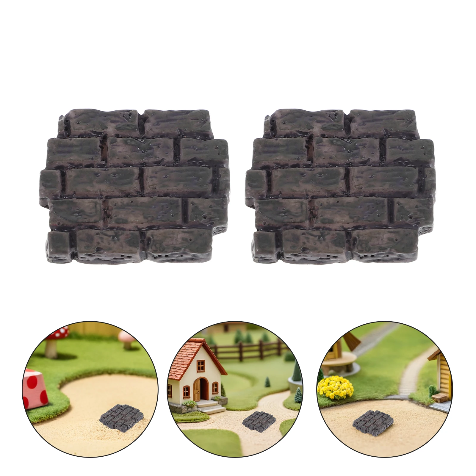 

10 Pcs Micro Landscape Ornament Building Materials Accessories Dollhouse Simulation Bricks Craft Decorations Small for Model