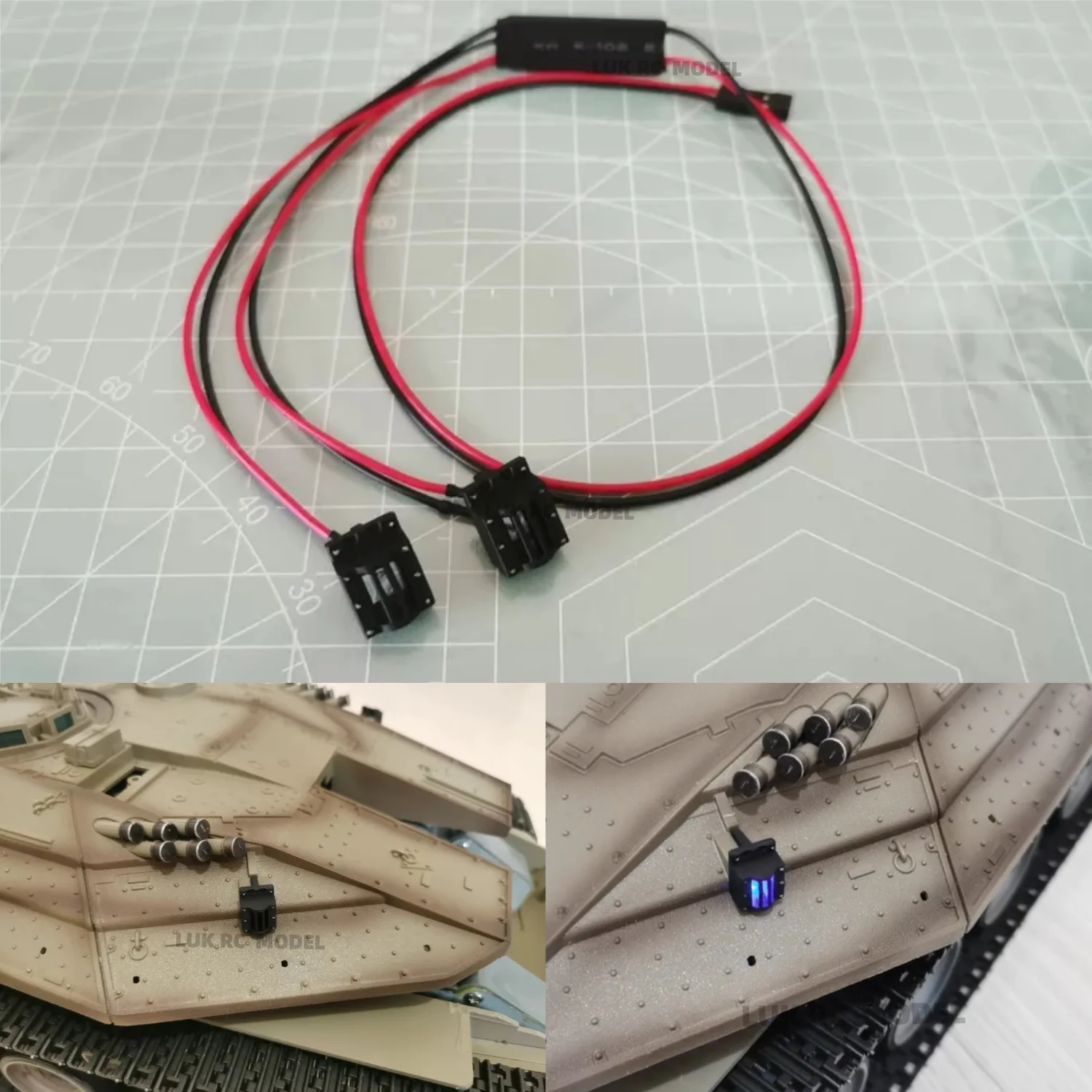 

Blue Upgraded Lighting For 1/16 Merkava RC Tank 7.0 7.1 Motherboards Modification Accessories Warning Light DIY Parts Military