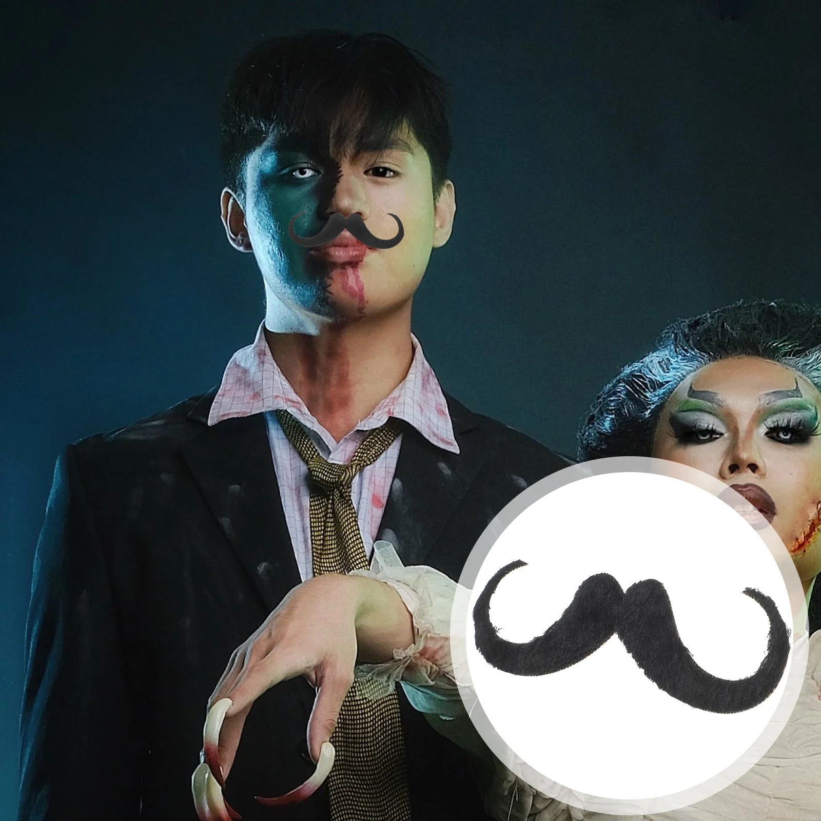 

Realistic False Beard for Halloween Cosplay Party Masquerade Adult Men Fake Mustache Prop Easy Texture Gift Option