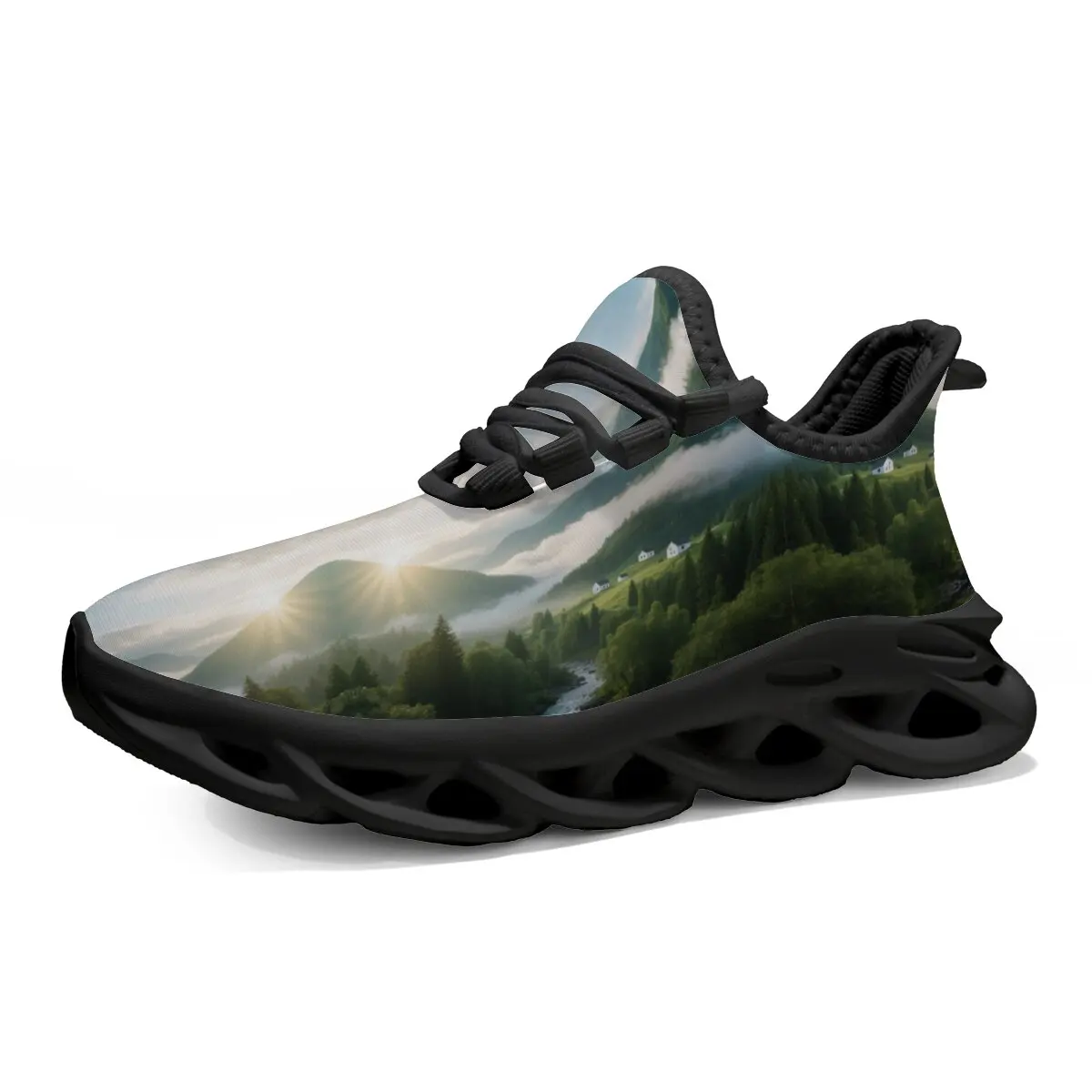 

Casual Sports Shoes Brand Children's Cartoon Breathable Lightweight Mesh Lace-up New Floral Print Boys' and Girls' Shoes